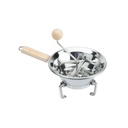 TOMATALO TRIO WOOD - VEGETABLE MILL INOX + WOOD w/ 3 STRAINERS, FOLDING SUPPORT & SLEEVE - CM.24