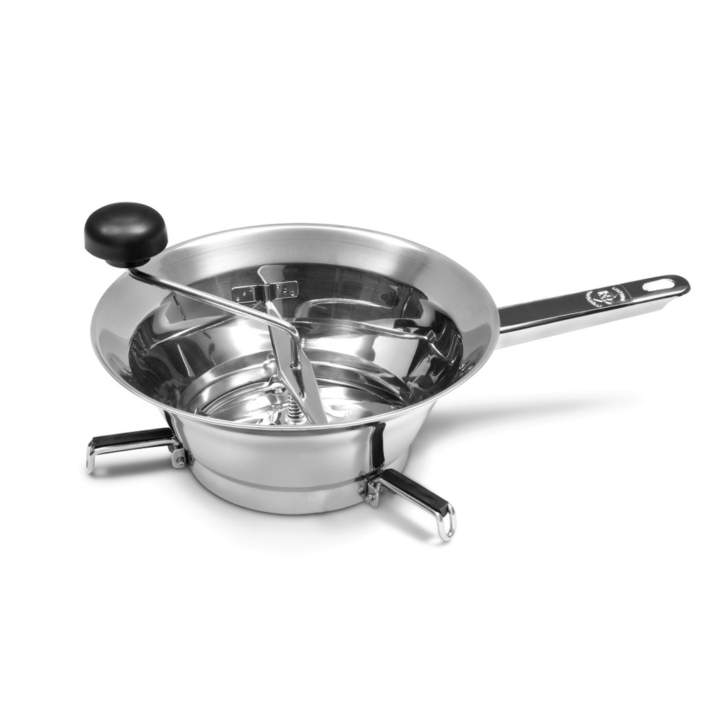 TOMATALO TRIO - VEGETABLE MILL INOX w/ 3 STRAINERS, FOLDING SUPPORT & COLOR BOX - CM.26