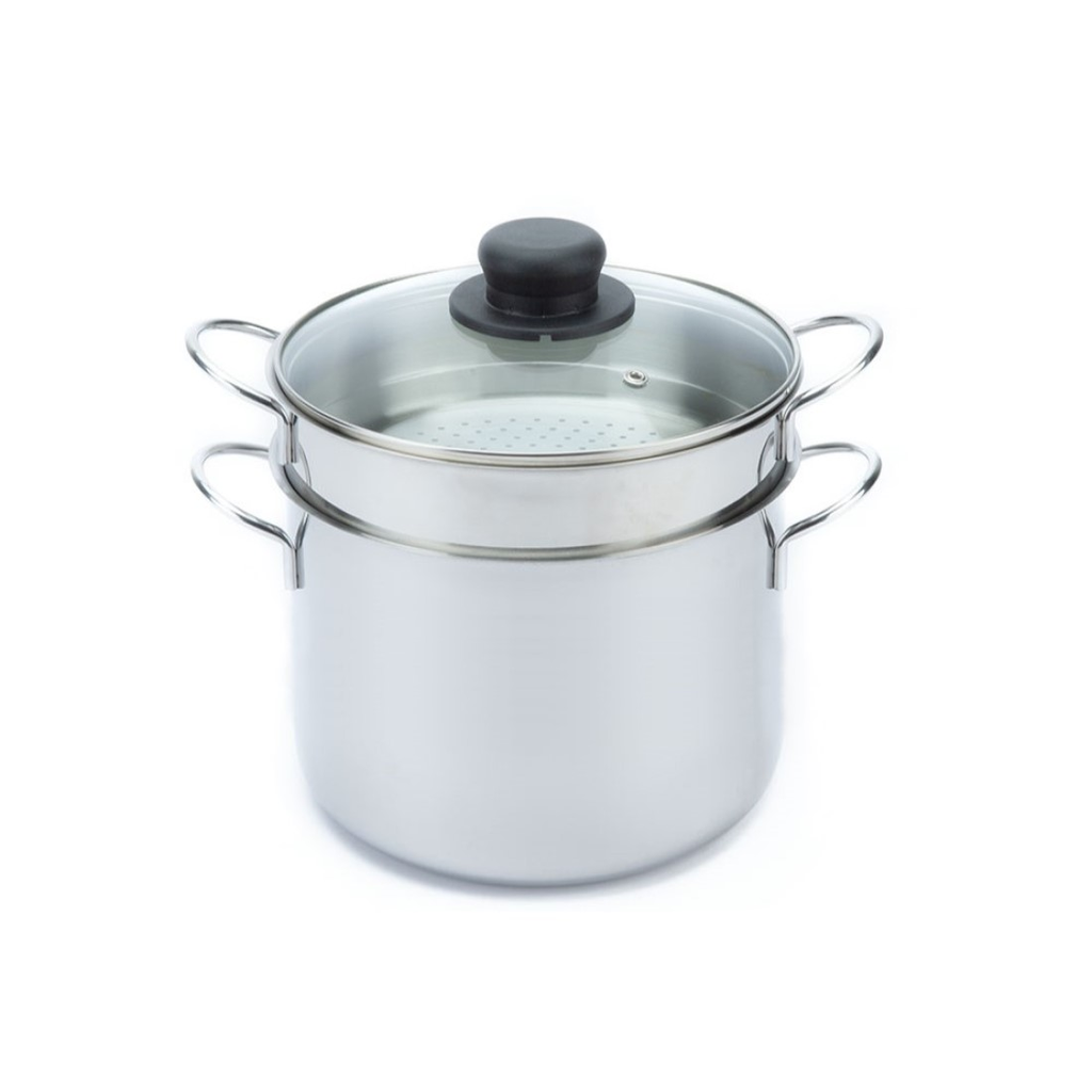 Pentola Per Cous Cous Con Vaporiera E Coperchio Con Scatola - Cm.22