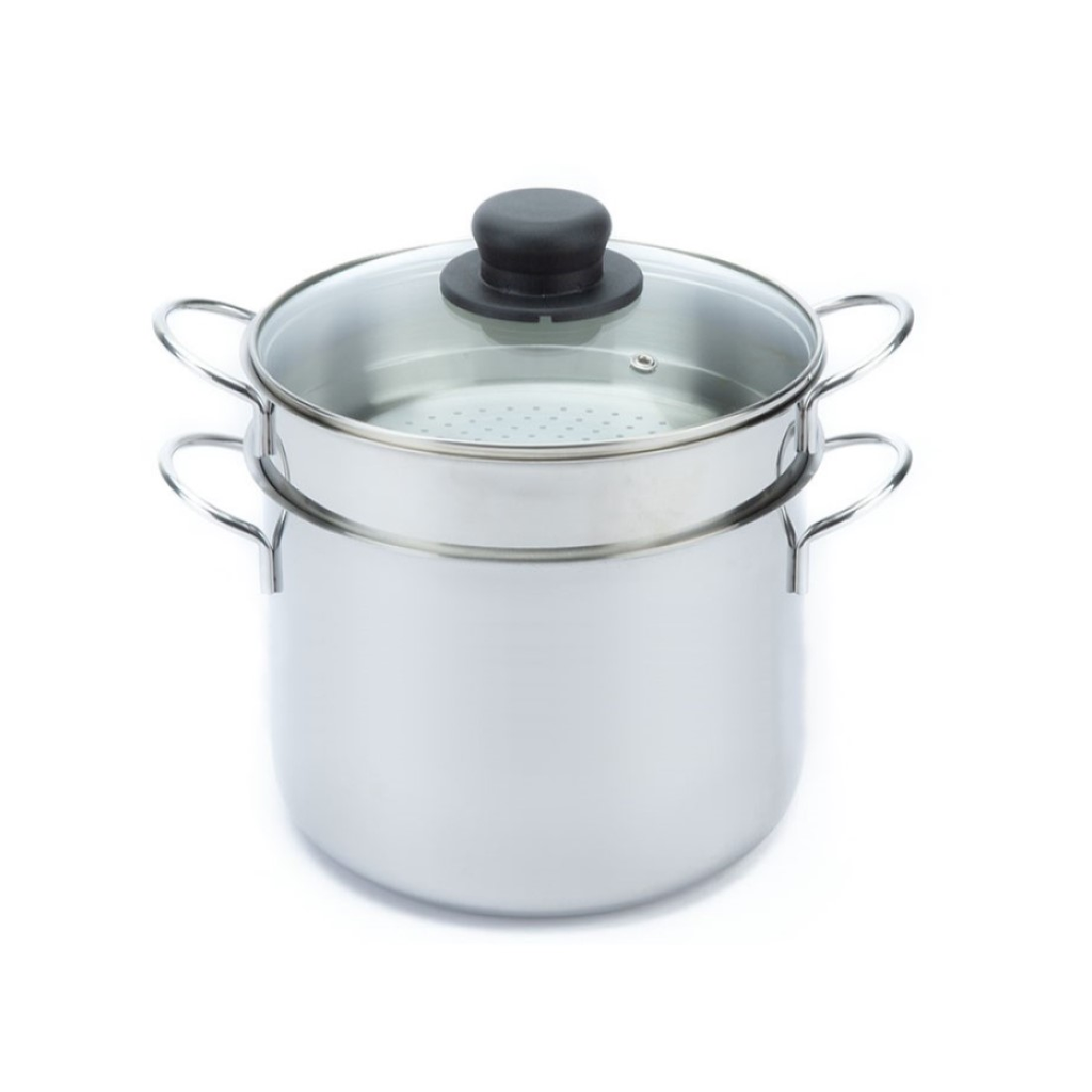 Pentola Per Cous Cous Con Vaporiera E Coperchio Con Scatola - Cm.24