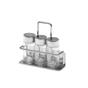 OLIAMI - Set Sale E Pepe 3 Pezzi Inox Con Etichetta 