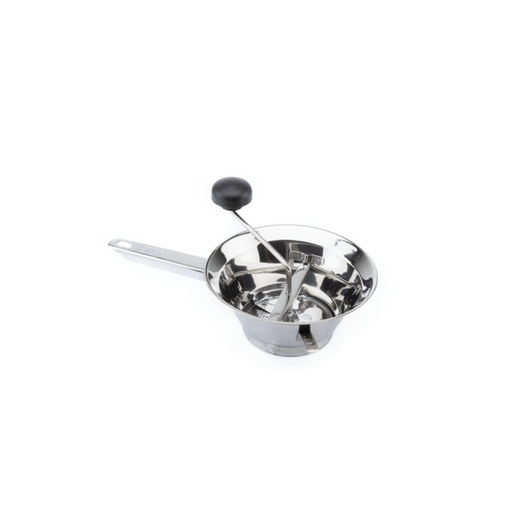 [PV112] TOMATALO DUO - VEGETABLE MILL INOX w/ 3 STRAINERS, FIXED SUPPORT & COLOR BOX - CM.16
