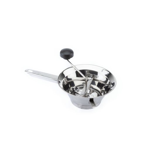 [PV132] TOMATALO DUO - VEGETABLE MILL INOX w/ 3 STRAINERS, FIXED SUPPORT & SLEEVE - CM.20