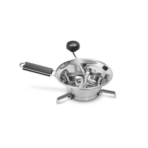 [PV212NY] VEGETABLE MILL INOX + NYLON INS. w/ 3 STRAINERS, FOLDING S. & SLEEVE - CM.20