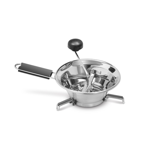 [PV214NY] TOMATALO TRIO COLOR - VEGETABLE MILL INOX + NYLON INS. w/ 3 STRAINERS, FOLDING S. & SLEEVE - CM.24