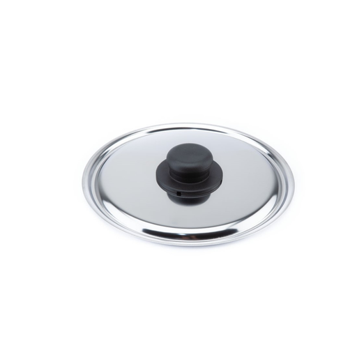 [CO018] Coperchio in Acciaio Montato con Pomello e Vite con Adesivo - Cm.18