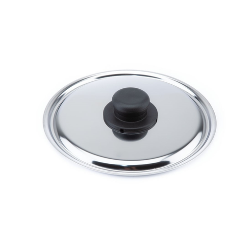 [CO128] UFO METAL - Coperchio in Acciaio Montato con Pomello e Vite, con fascia appendibile - Cm.28