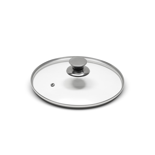 [CO320PI] GLASS LID MOUNTED w/ STEEL KNOB & SCREW, w/ SLEEVE - CM.20