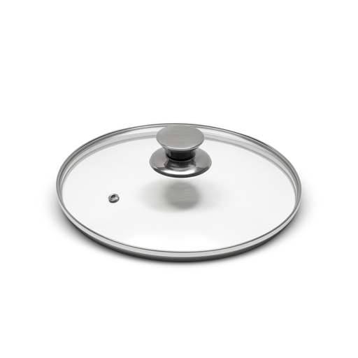 [CO324PI] GLASS LID MOUNTED w/ STEEL KNOB & SCREW, w/ SLEEVE - CM.24