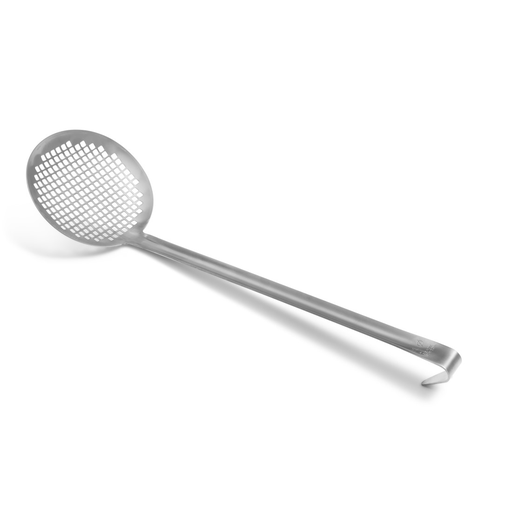 [B260] Schiumarola Fori Quadrati Piccoli 18/10 con fascia appendibile - Cm.14
