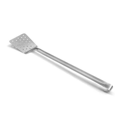 [B291] Palafritto Traforato Con Manico Lungo 18/10 con fascia appendibile - Cm.11