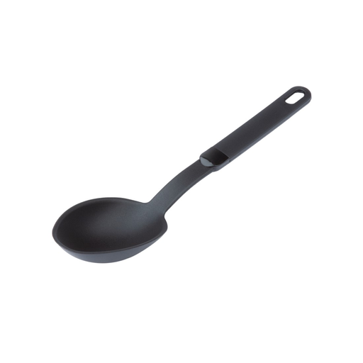 [ME204] Cucchiaio da portata nero in nylon di base con etichetta adesiva