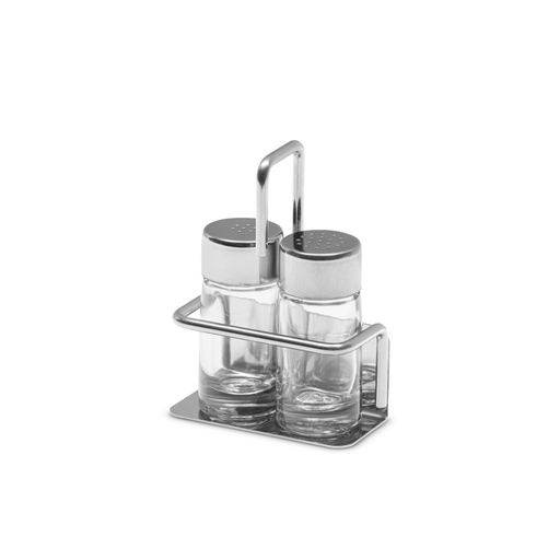 [822] Set Sale E Pepe 2 Pz Inox Con Adesivo 