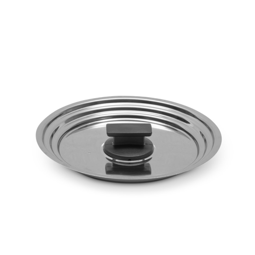 [CO141618] Coperchio in Acciaio Multisize Montato con Pomello e Vite, con fascia appendibile - Cm.14 - 16 - 18
